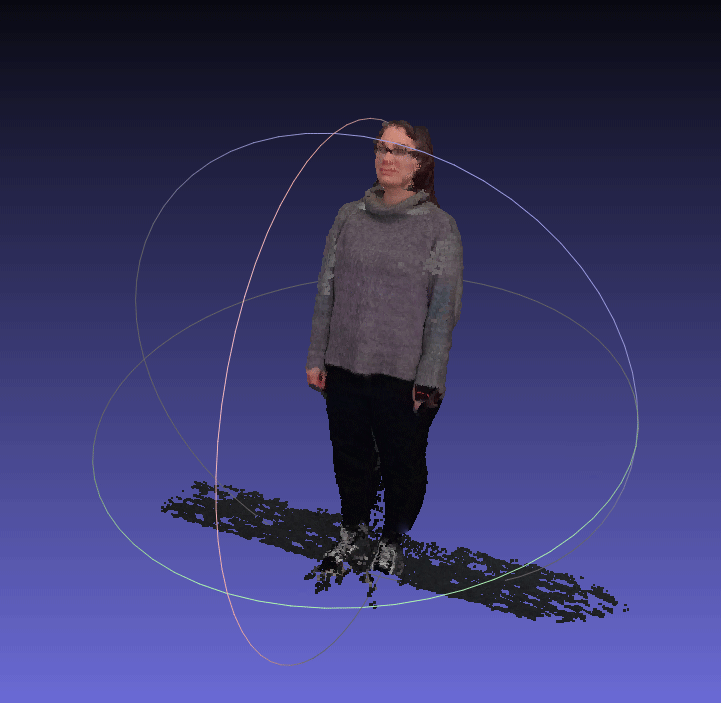 3D-Anonymization: Generated point cloud data with 3D cameras, such as Azure Kinect or ZED